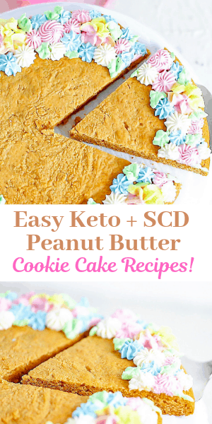 Low Carb + SCD friendly Peanut Butter Cookie Cake