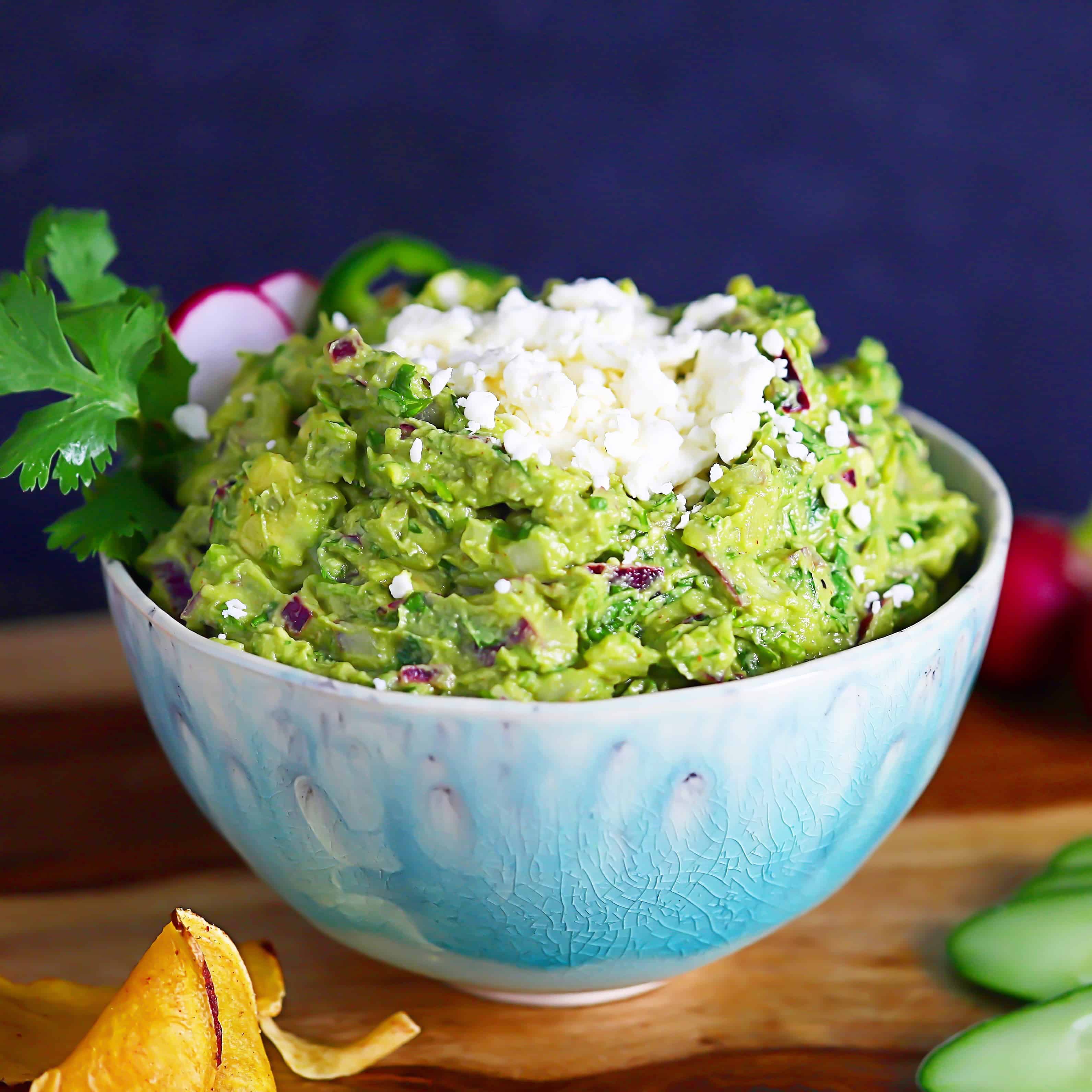 best guacamole with feta and jalapeno