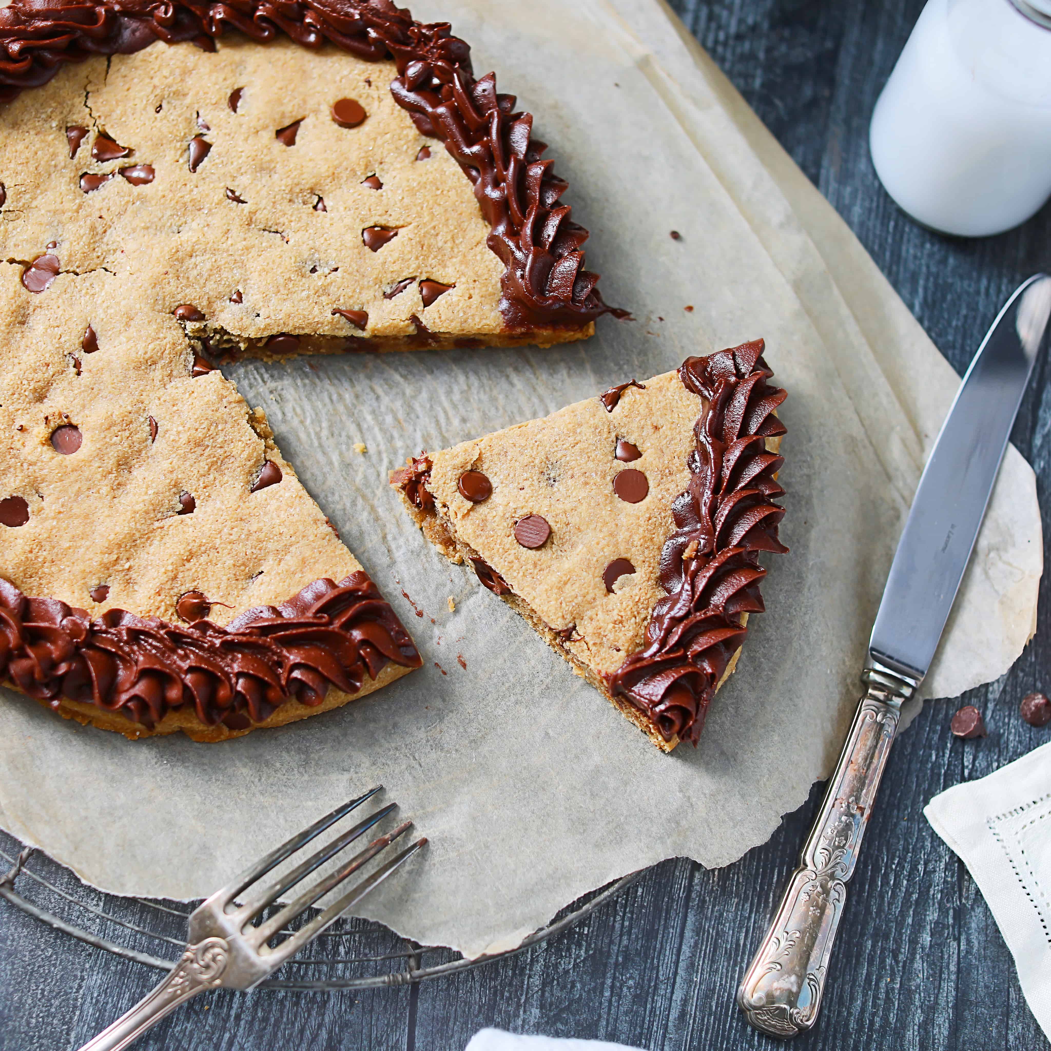 Low-Carb Chocolate Chip Cookie Cake